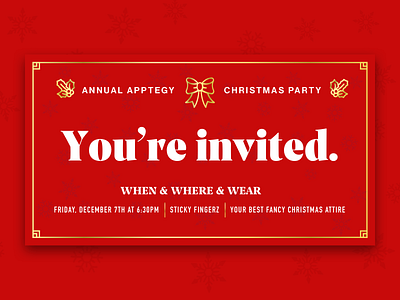 Company Christmas Party Invite