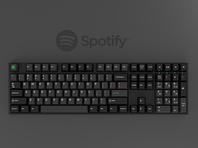 Brands as keyboards #2: Spotify 3d 3d render blender keyboard keycaps spotify