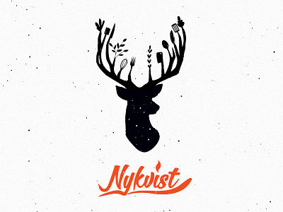 Chef Logo animal branding chef custom deer identity kitchen lettering logo nykvist