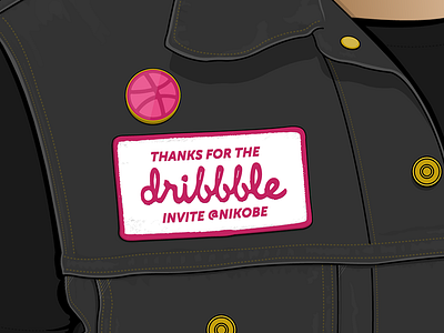 The Gang's All Here adobe illustrator cut dribbble flat design illustrator patch pin thank you vector vest