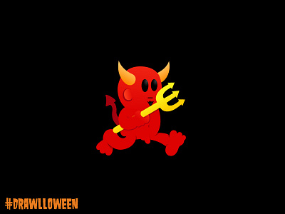 Drawlloween Day 2: Devil devil drawlloween gradient halloween icon illustrator october vector