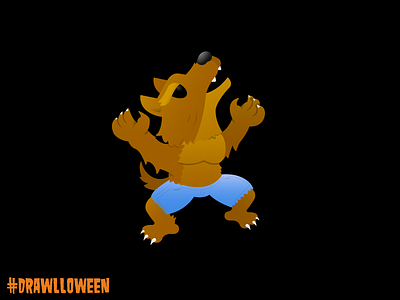 Drawlloween Day 5: Werewolf drawlloween dribbble gradient halloween icon illustrator october vector werewolf