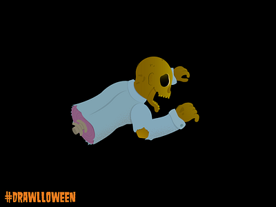 Drawlloween Day 8: Zombie drawlloween dribbble gradient halloween icon illustrator october vector zombie