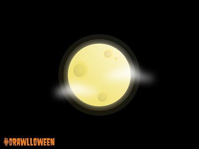 Drawlloween Day 12: Moon drawlloween dribbble gradient halloween icon illustrator moon october vector
