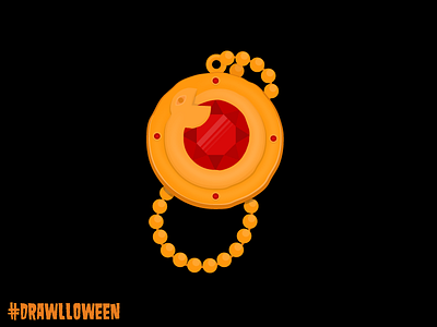 Drawlloween Day 15: Amulet amulet drawlloween dribbble flat halloween icon illustrator october vector