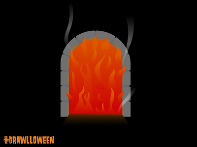 Day 17: Demon demon demon door drawlloween dribbble halloween icon illustrator october vector