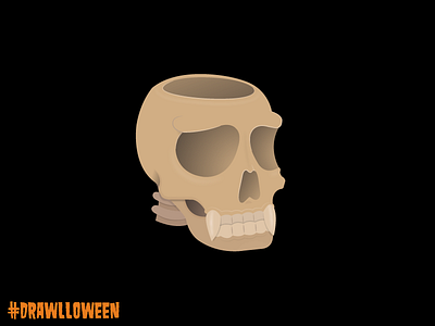 Drawlloween Day 20: Skull drawlloween dribbble halloween icon illustrator october skulll vector