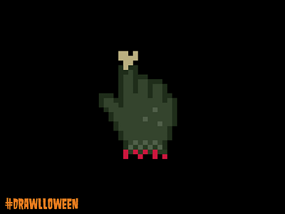 Day 21 : 8-Bit Zombie 8bit drawlloween dribbble halloween hand icon illustrator october vector zombie