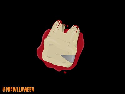 Day 23: Gore blood drawlloween dribbble gore halloween icon illustrator october tooth vector