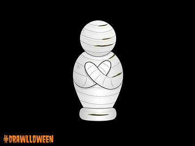 Day 25: Mummy drawlloween dribbble halloween icon illustrator mummy october vector