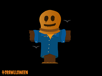 Day 29: Scarecrow drawlloween halloween icon illustrator october scarecrow vector