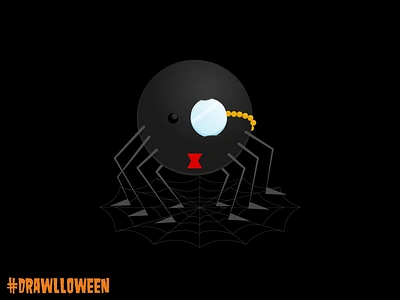 Day 30: Spider drawlloween halloween icon illustrator october spider vector web