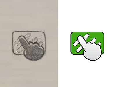 Process app handdrawn icon illustrator sketch ui ux vector