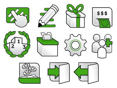 Icon Set app free icon icon set log in log out logo settings symbols ui ux