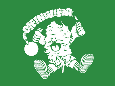 Flashback Friday: Denver Nuggets Redesign 420 denver flat icon illustrator light logo mascot nugget vans vector weed