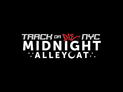 TOD Midnight Alleycat cycling icon logo moon new york city night stars ui ux wordmark