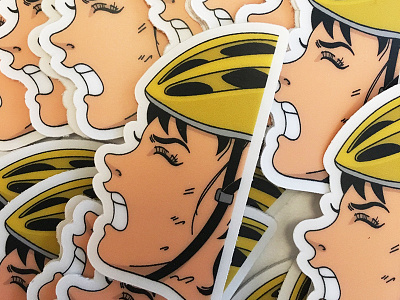 Pedal Strokes Stickers! anime cycling fixed gear fixie flat icon illustraor parody stickers vector youtube
