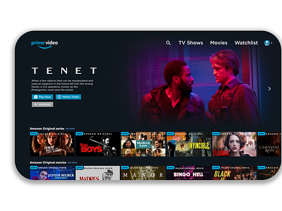 Amazon Prime Video Desktop UI Redesign