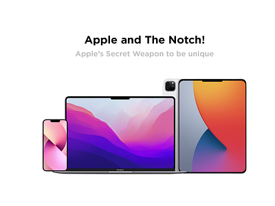 Apple and It's Notch apple branding design graphic design ipad iphone macbook mockup product design