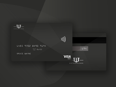 Wayne Enterprises Credit Card Concept