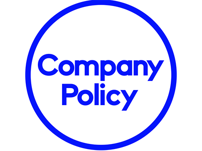 Company Policy animated blog blue gif logo no smoking sans serif typography