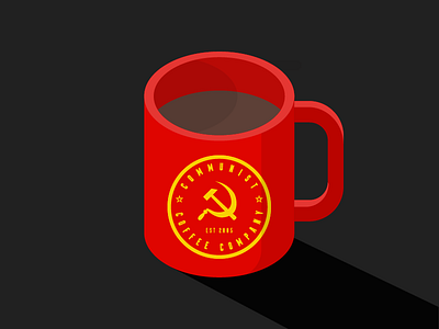 Communist Coffee 01 coffee communism funny mug red yellow