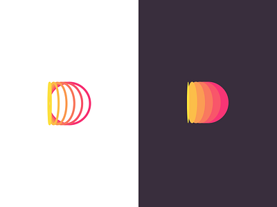 Initial D d exploring gradient icon initial line logo