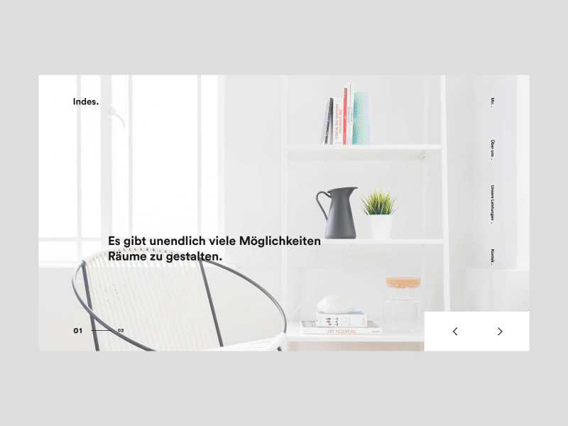 Indes. animation homedesign interface interior minimal ui web