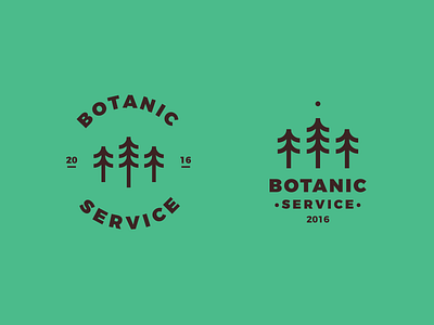 Botanic Service botanic green identity local logo service vintage