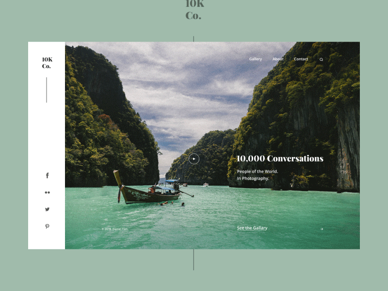 10K Co. homepage photographer ui ux web webdesign