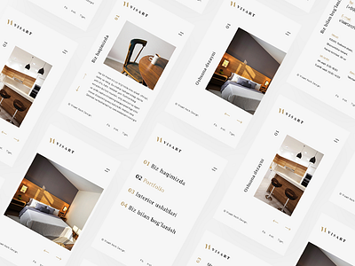 Visart _ Mobile Screens archdesign architecture homepage identity initial interface interior local logo typography ui ux visart web webdesign