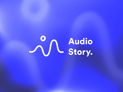 Audiostory audio audiostory identity landscape logo mood sound moon mount night soundwaves story wave