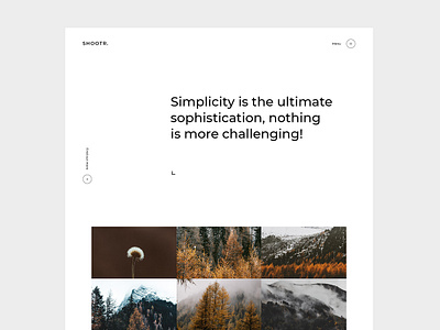 SHOOTR. design folio homepage interface logo photograph typography ui ux web webdesign
