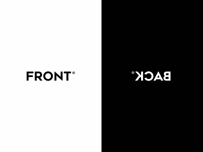 FRONT vs BACK comic sans logotype mirror renogare reverse typography