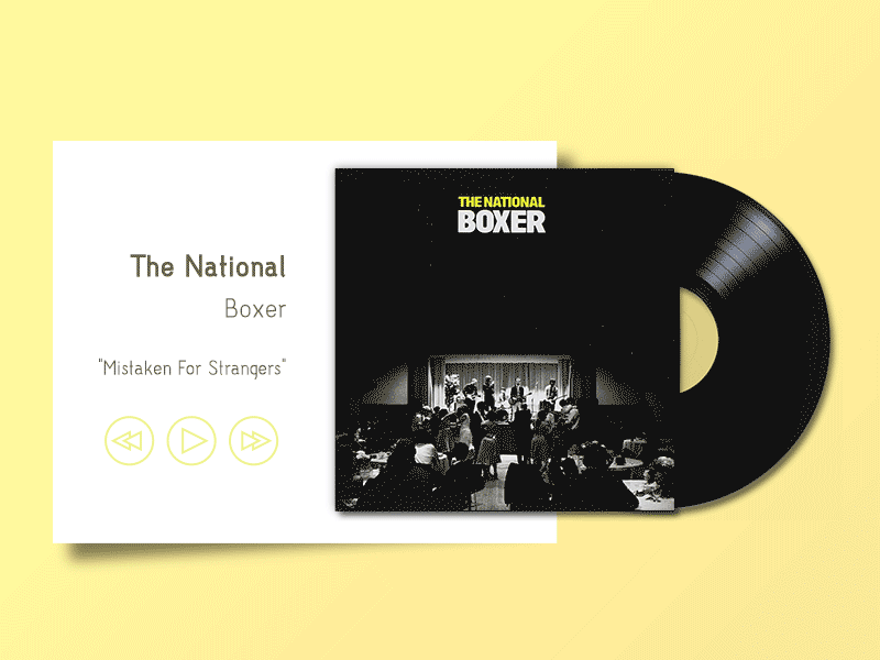 Daily UI - #009 Music Player 009 animation challenge dailyui gif los angeles music player the national ui