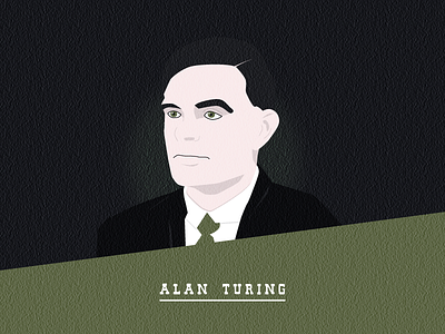 Alan Turing Portrait Illustration