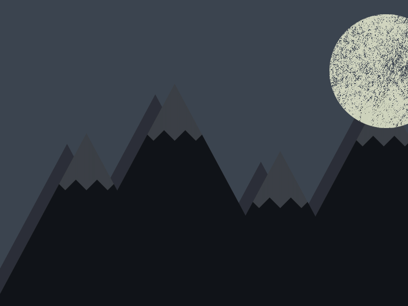 Animated / Mountains / Sun / Moon / Flat by Danny Ennis on Dribbble