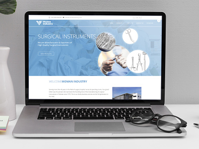 Momin Industry design design website e commerce website landing page surgical theme surgical website theme ui ui design ui ux uiux website website design