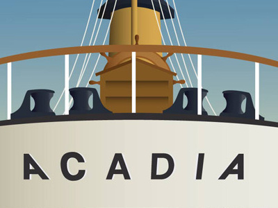 Css Acadia boat bustin css acadia design graphic illustration matt museum ship vector