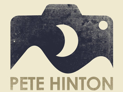 Pete camera clean hinton landscape logo moon pete photography texture vector