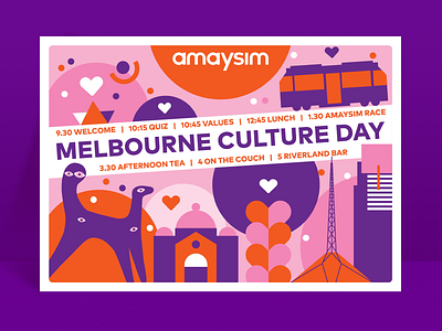 Melbourne Culture Day Poster culture illustration love melbourne poster print whimsy
