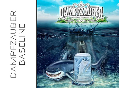 DampfZauber Baseline Tabacco Shark branding design graphic design illustration