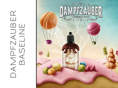 DampfZauber Baseline DessertFog branding design graphic design illustration