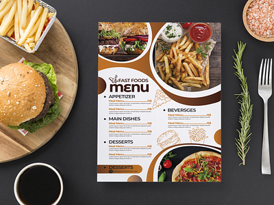 Restaurant Menu Card Design food flyer food menu