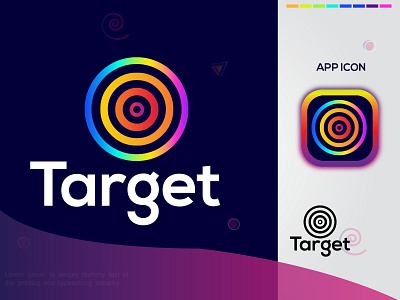 target modern logo | modern logo 3d app branding design graphic design logo logo identidade visual logodesign logos target logo typography vector