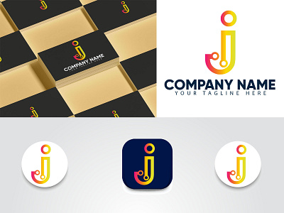 j letter mark  logo | modern logo | technology logo