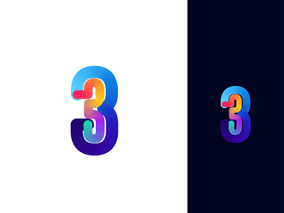 number 3 logo | modern logo | number 3 3 3d app branding design graphic design logo logo designer logo identidade visual logo visual identity logos minimal logo number number 3 number 3 logo number logo simple logo typography vector