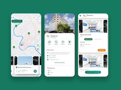 Map Hospital Room Exploration app design direction hospital map mobile ui ux