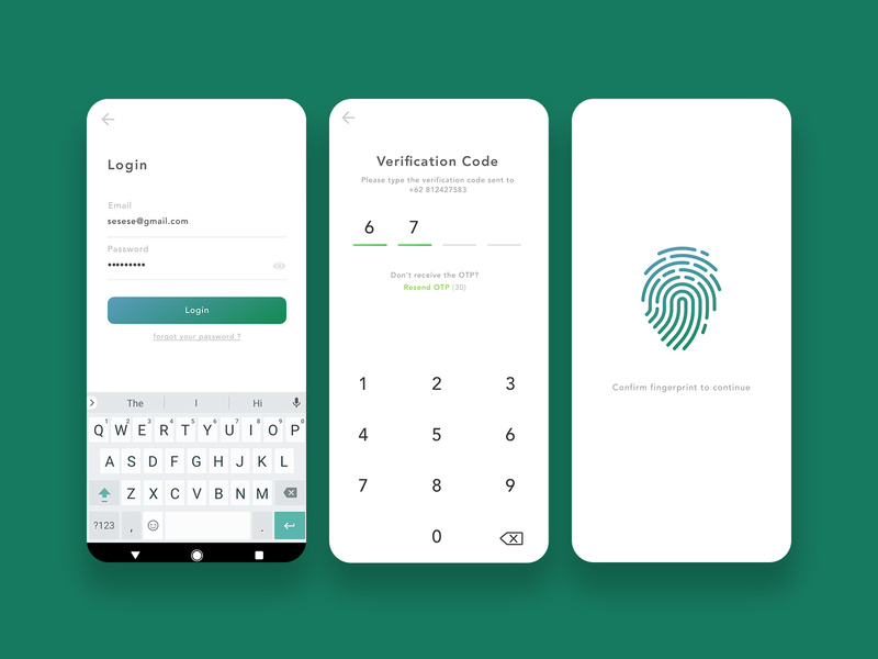 Exploration Login With OTP And Fingerprint Verification By Abdila 