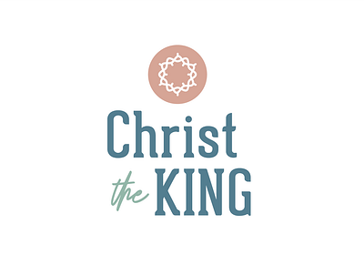 Christ the King logo church logo illustration logo typography